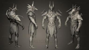 Figurines heroes, monsters and demons (STKM_0170) 3D model for CNC machine
